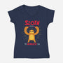 The Deadliest Sin-womens v-neck tee-DinoMike