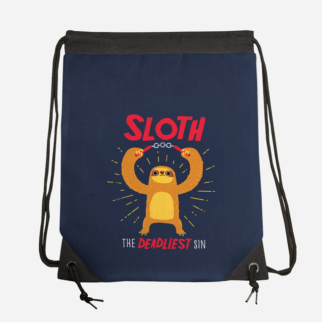The Deadliest Sin-none drawstring bag-DinoMike