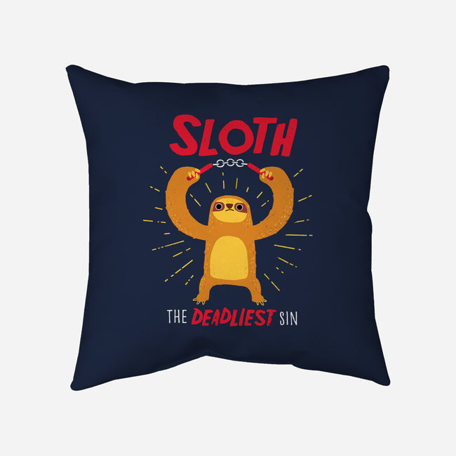 The Deadliest Sin-none removable cover throw pillow-DinoMike