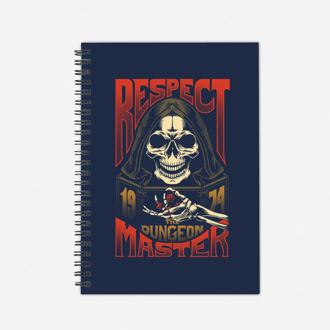 Respect The Dungeon Master-none dot grid notebook-Azafran