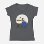 Doctor Snoop-womens v-neck tee-zachterrelldraws
