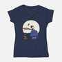 Doctor Snoop-womens v-neck tee-zachterrelldraws