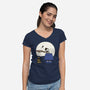 Doctor Snoop-womens v-neck tee-zachterrelldraws
