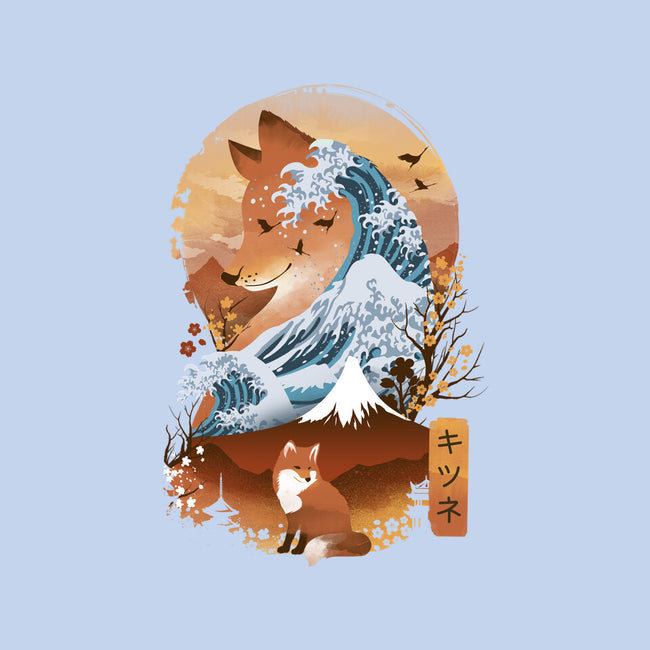 Kitsune Landscape-womens fitted tee-dandingeroz