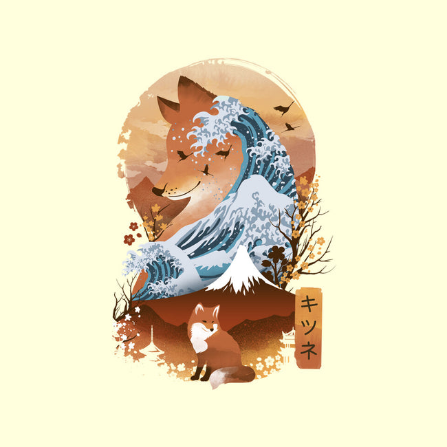 Kitsune Landscape-none removable cover w insert throw pillow-dandingeroz