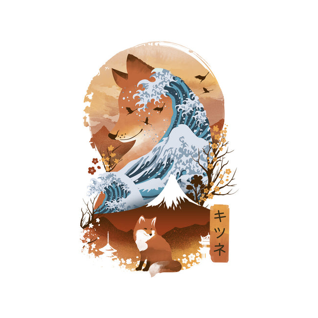 Kitsune Landscape-none removable cover w insert throw pillow-dandingeroz