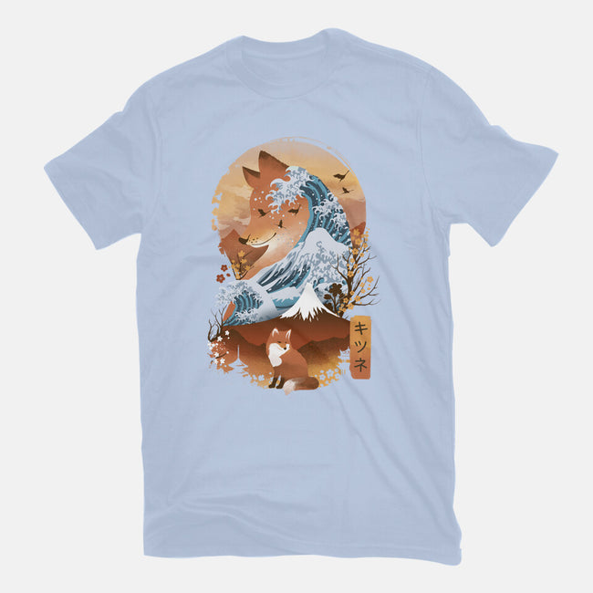 Kitsune Landscape-womens basic tee-dandingeroz