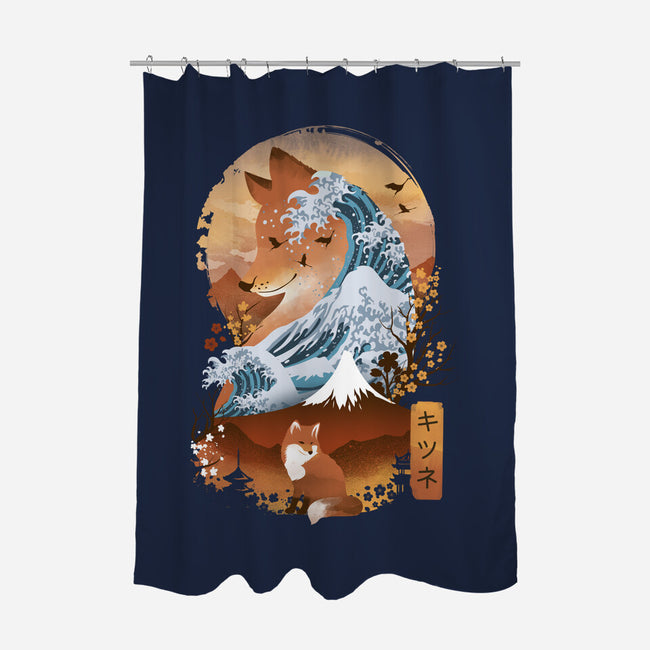 Kitsune Landscape-none polyester shower curtain-dandingeroz