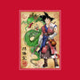 Ronin Saiyan-none removable cover w insert throw pillow-DrMonekers
