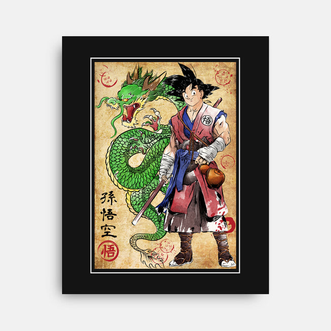 Ronin Saiyan-none stretched canvas-DrMonekers