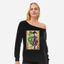 Ronin Saiyan-womens off shoulder sweatshirt-DrMonekers