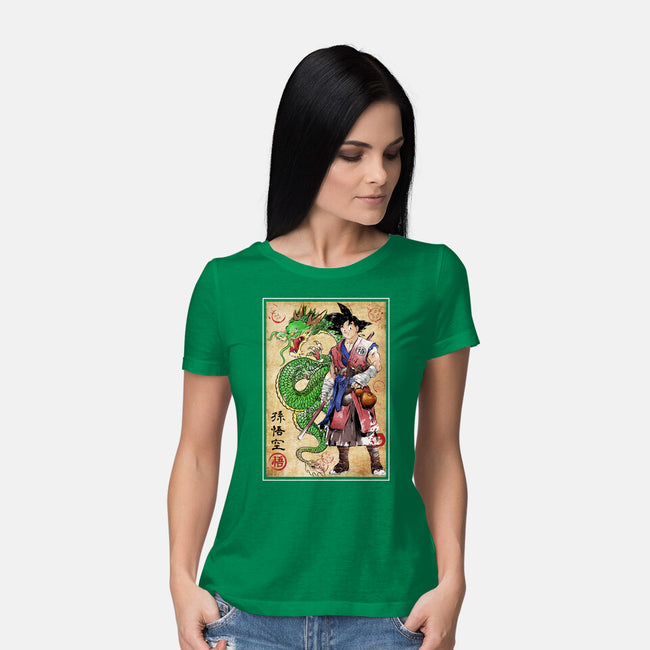 Ronin Saiyan-womens basic tee-DrMonekers