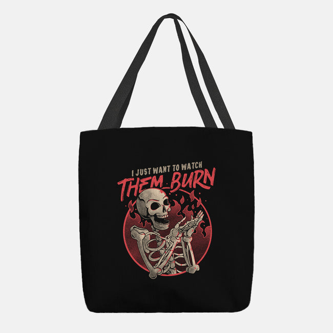 Watch Them Burn-none basic tote-eduely