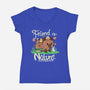 Friend Of Nature-womens v-neck tee-TechraNova