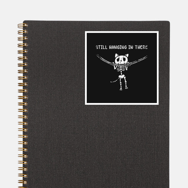 Still Hanging In There-none glossy sticker-Paul Simic