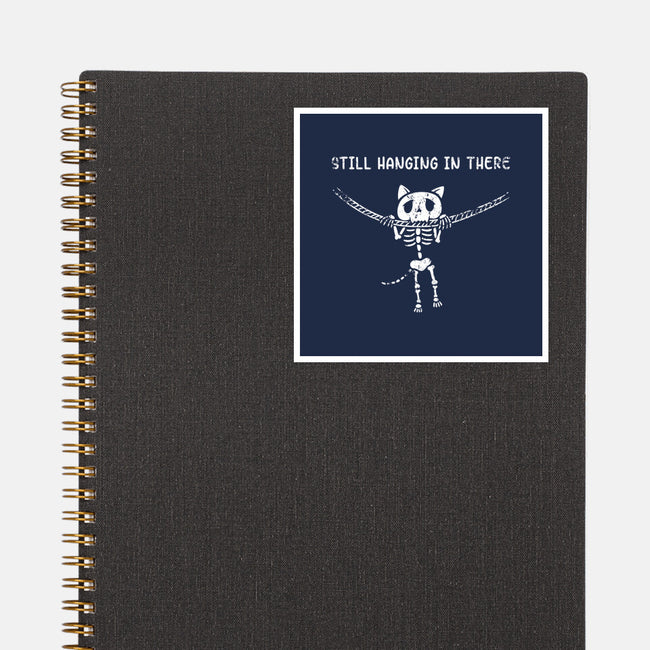 Still Hanging In There-none glossy sticker-Paul Simic