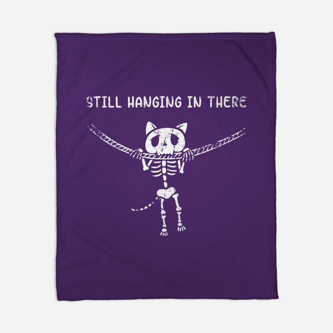 Still Hanging In There-none fleece blanket-Paul Simic