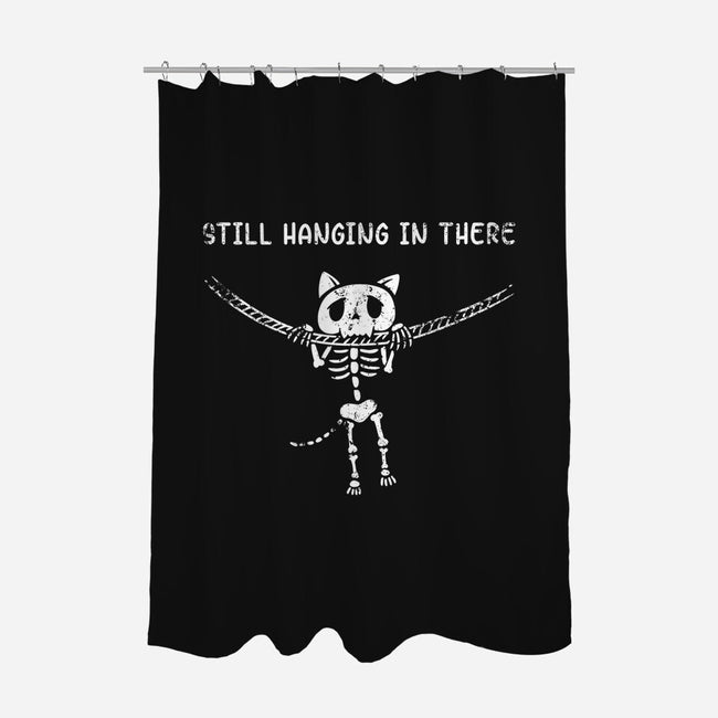 Still Hanging In There-none polyester shower curtain-Paul Simic