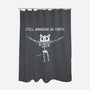 Still Hanging In There-none polyester shower curtain-Paul Simic