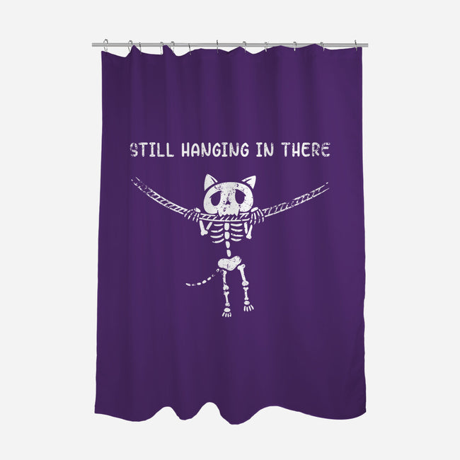 Still Hanging In There-none polyester shower curtain-Paul Simic