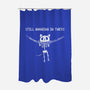 Still Hanging In There-none polyester shower curtain-Paul Simic