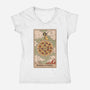 Wheel Of Pizza-womens v-neck tee-Thiago Correa