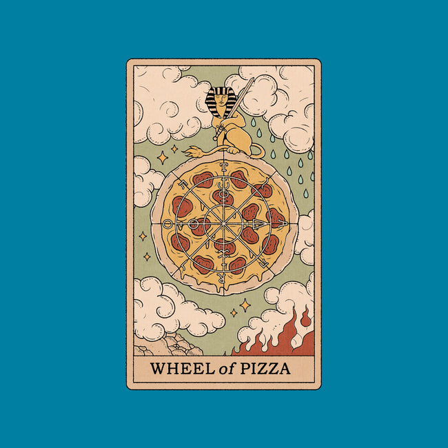 Wheel Of Pizza-none polyester shower curtain-Thiago Correa
