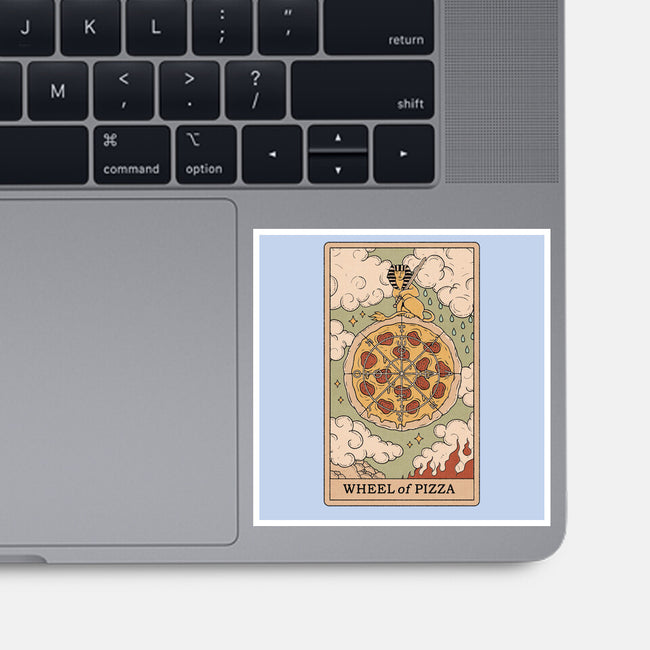 Wheel Of Pizza-none glossy sticker-Thiago Correa