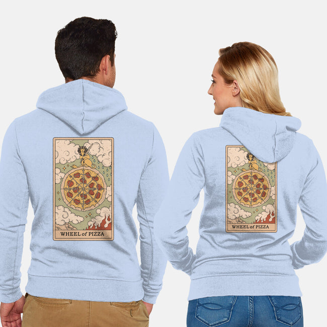 Wheel Of Pizza-unisex zip-up sweatshirt-Thiago Correa