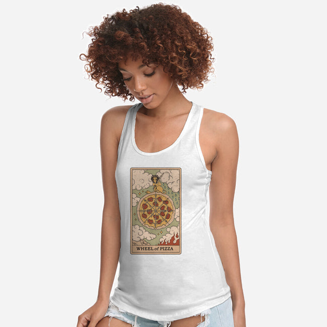 Wheel Of Pizza-womens racerback tank-Thiago Correa