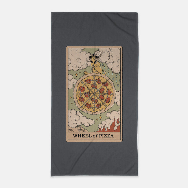 Wheel Of Pizza-none beach towel-Thiago Correa