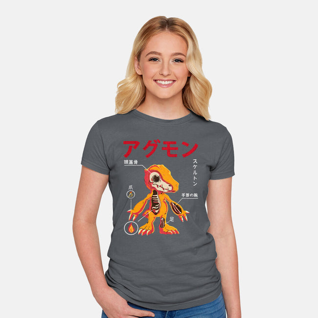 Anatomy Of A Digital Monster-womens fitted tee-Diego Gurgell