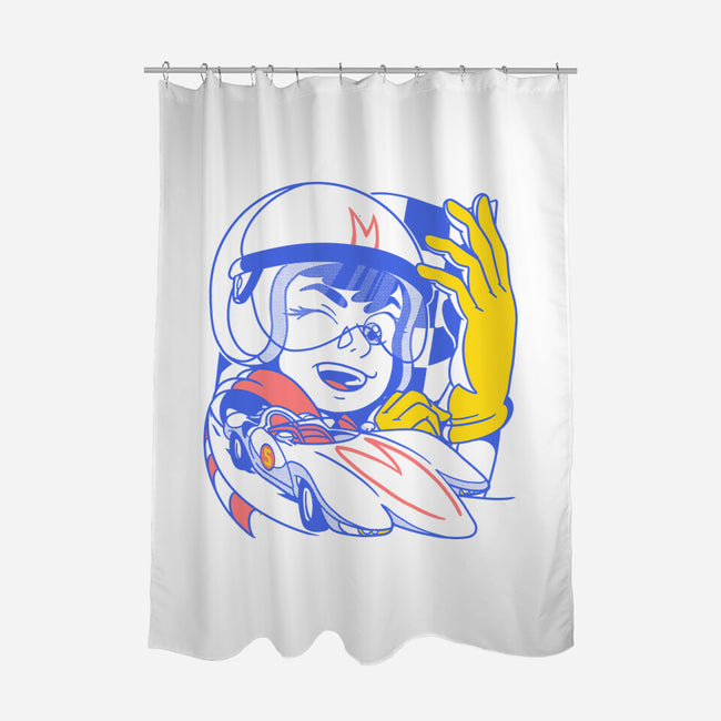 Go Speed Go!-none polyester shower curtain-estudiofitas
