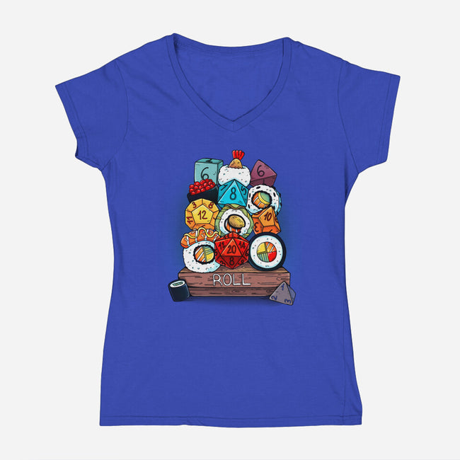 Sushi Roll-womens v-neck tee-Vallina84