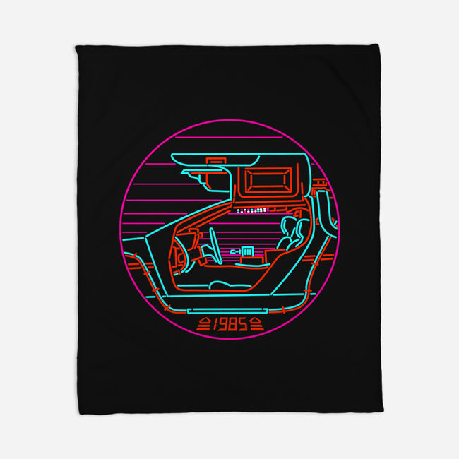 80's Future-none fleece blanket-rocketman_art