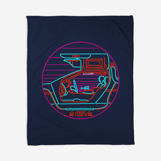 80's Future-none fleece blanket-rocketman_art