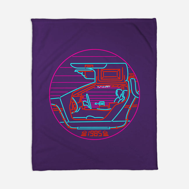 80's Future-none fleece blanket-rocketman_art