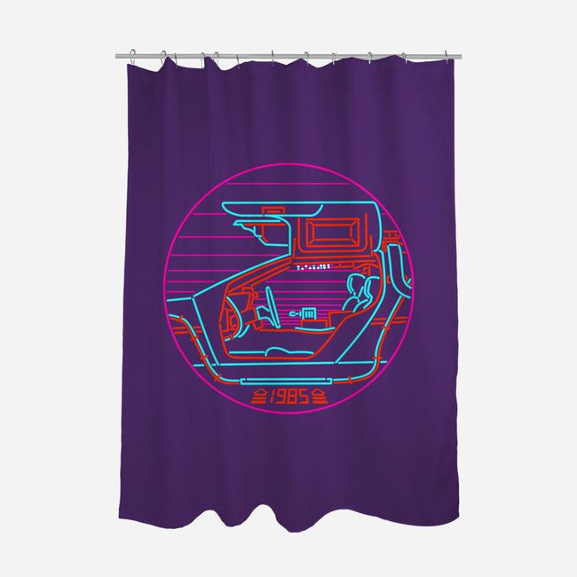 80's Future-none polyester shower curtain-rocketman_art