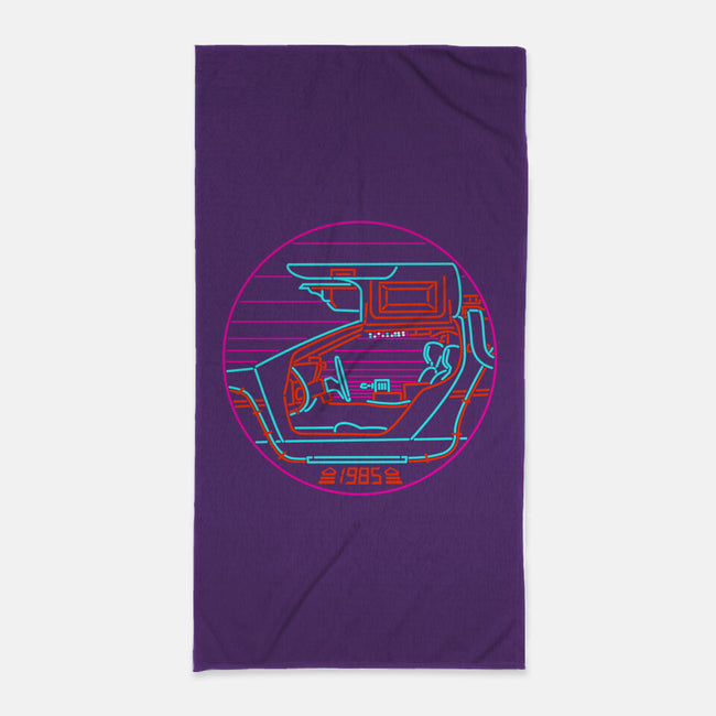 80's Future-none beach towel-rocketman_art