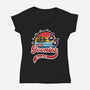 Goonies Never Say Die-womens v-neck tee-DrMonekers