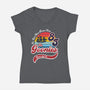 Goonies Never Say Die-womens v-neck tee-DrMonekers