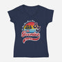 Goonies Never Say Die-womens v-neck tee-DrMonekers