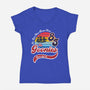 Goonies Never Say Die-womens v-neck tee-DrMonekers