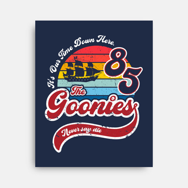 Goonies Never Say Die-none stretched canvas-DrMonekers