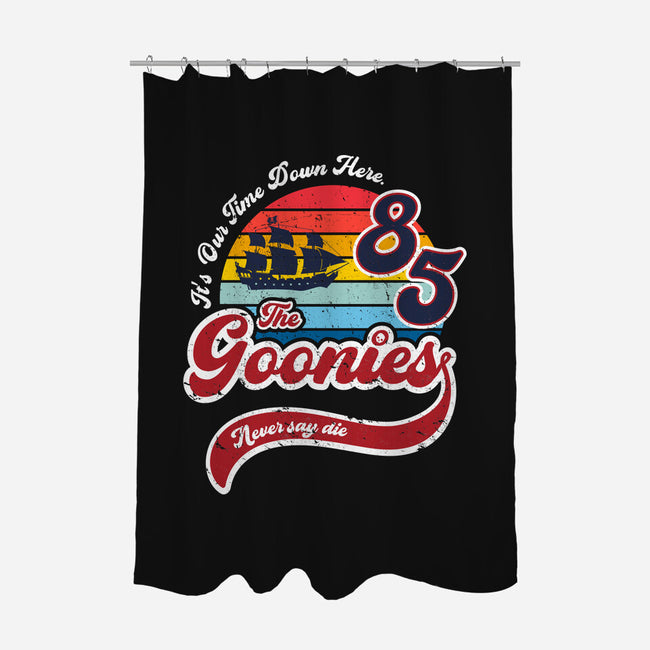 Goonies Never Say Die-none polyester shower curtain-DrMonekers