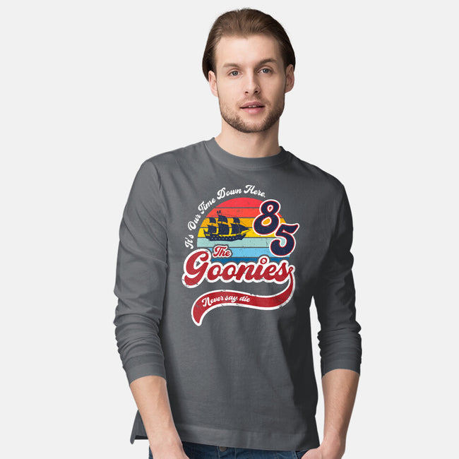 Goonies Never Say Die-mens long sleeved tee-DrMonekers