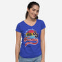 Goonies Never Say Die-womens v-neck tee-DrMonekers