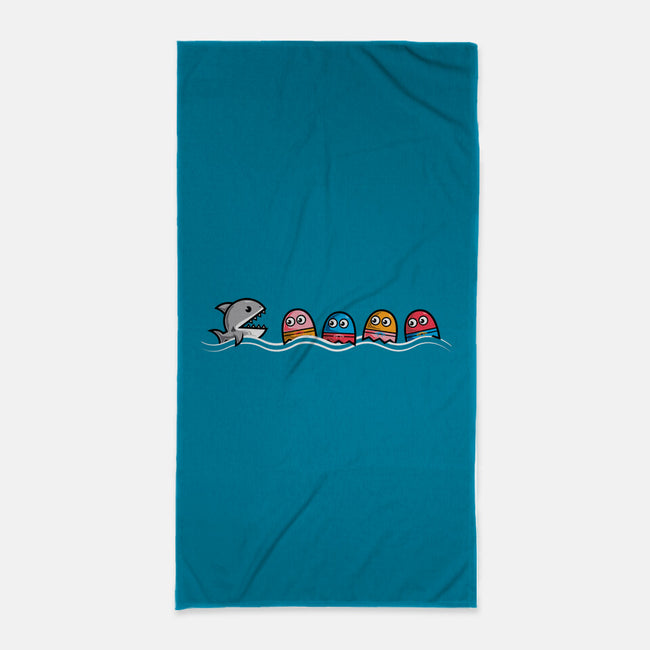 PAC-Shark-none beach towel-krisren28