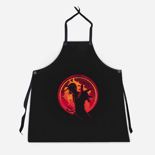 Flame Fist-unisex kitchen apron-teesgeex