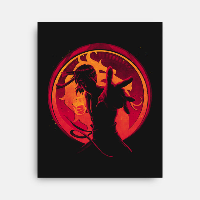 Flame Fist-none stretched canvas-teesgeex